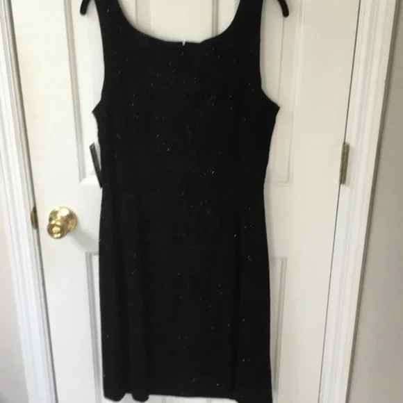 2Piece Alex Evenings Black Dress with Gorgeous Topper, NWT, Size 16 - Picture 4 of 16